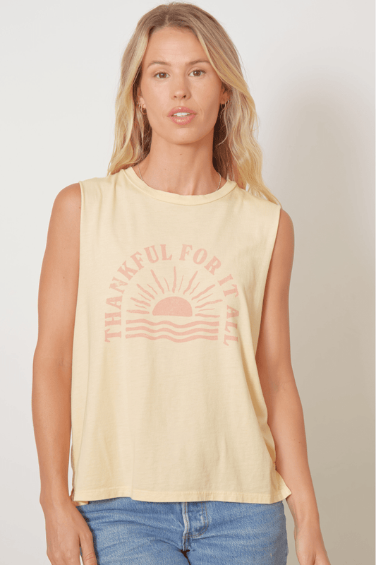 The Lili Active Crop - Thankful for it all - Yellow Rose