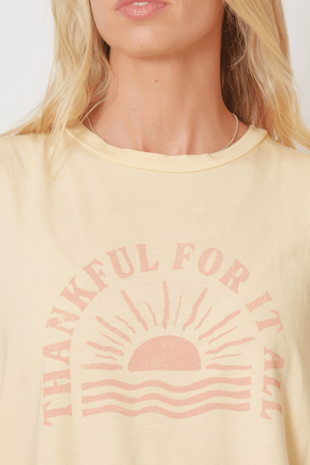 The Lili Active Crop - Thankful for it all - Yellow Rose
