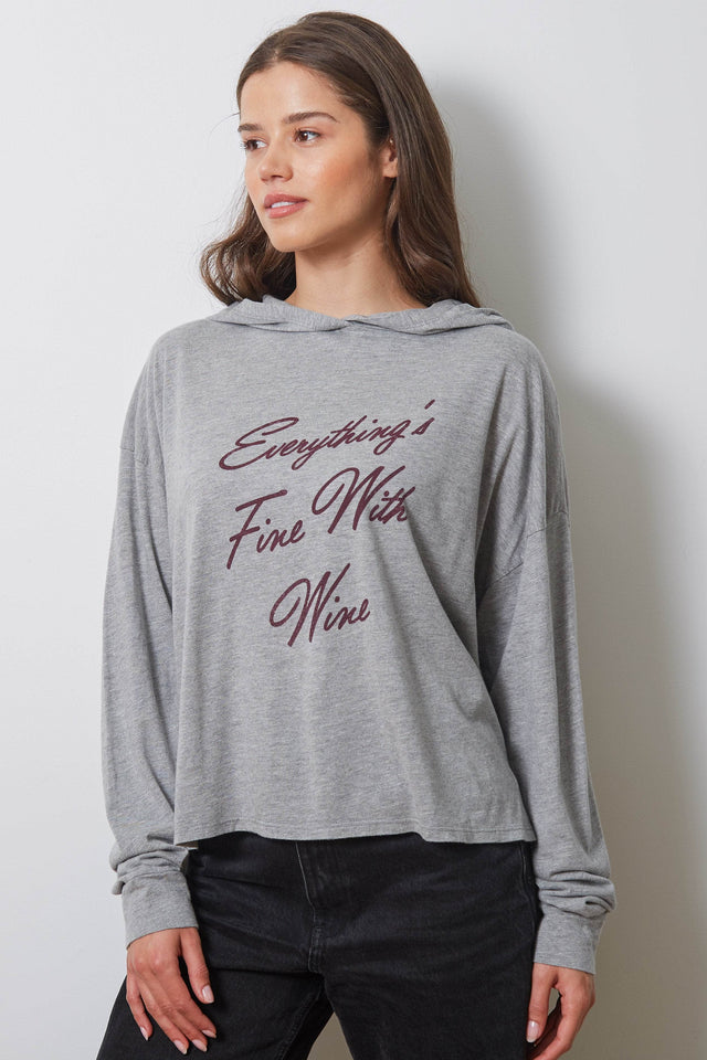 The Shelby - Everything Is Better With Wine - Heather Grey
