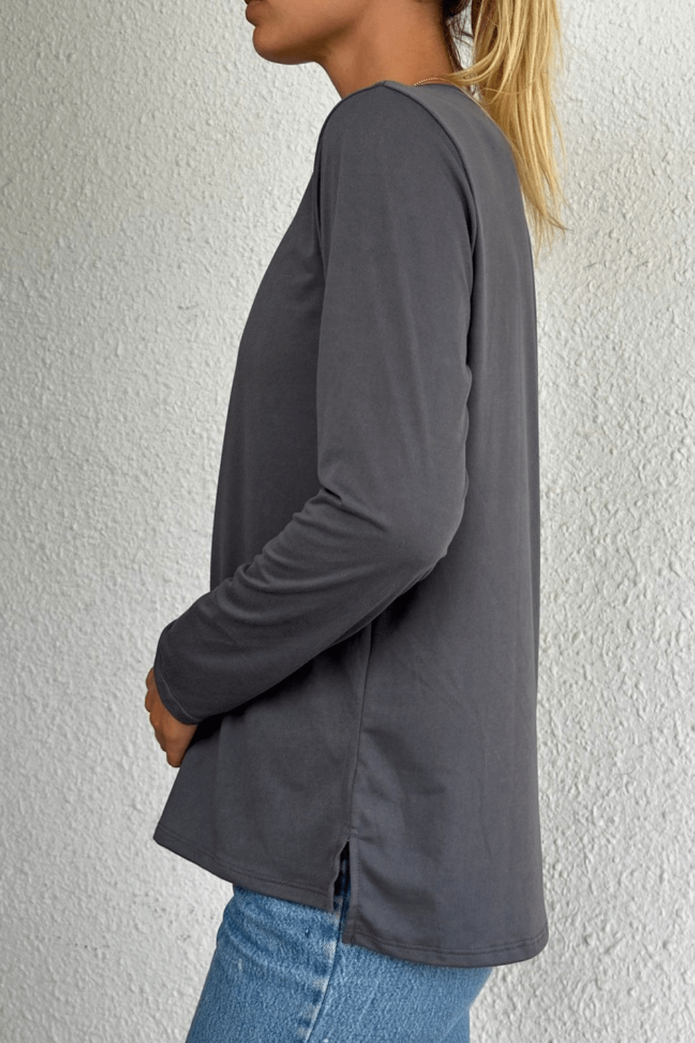 The Suzanne - Classic Fit Long Sleeve - Slate