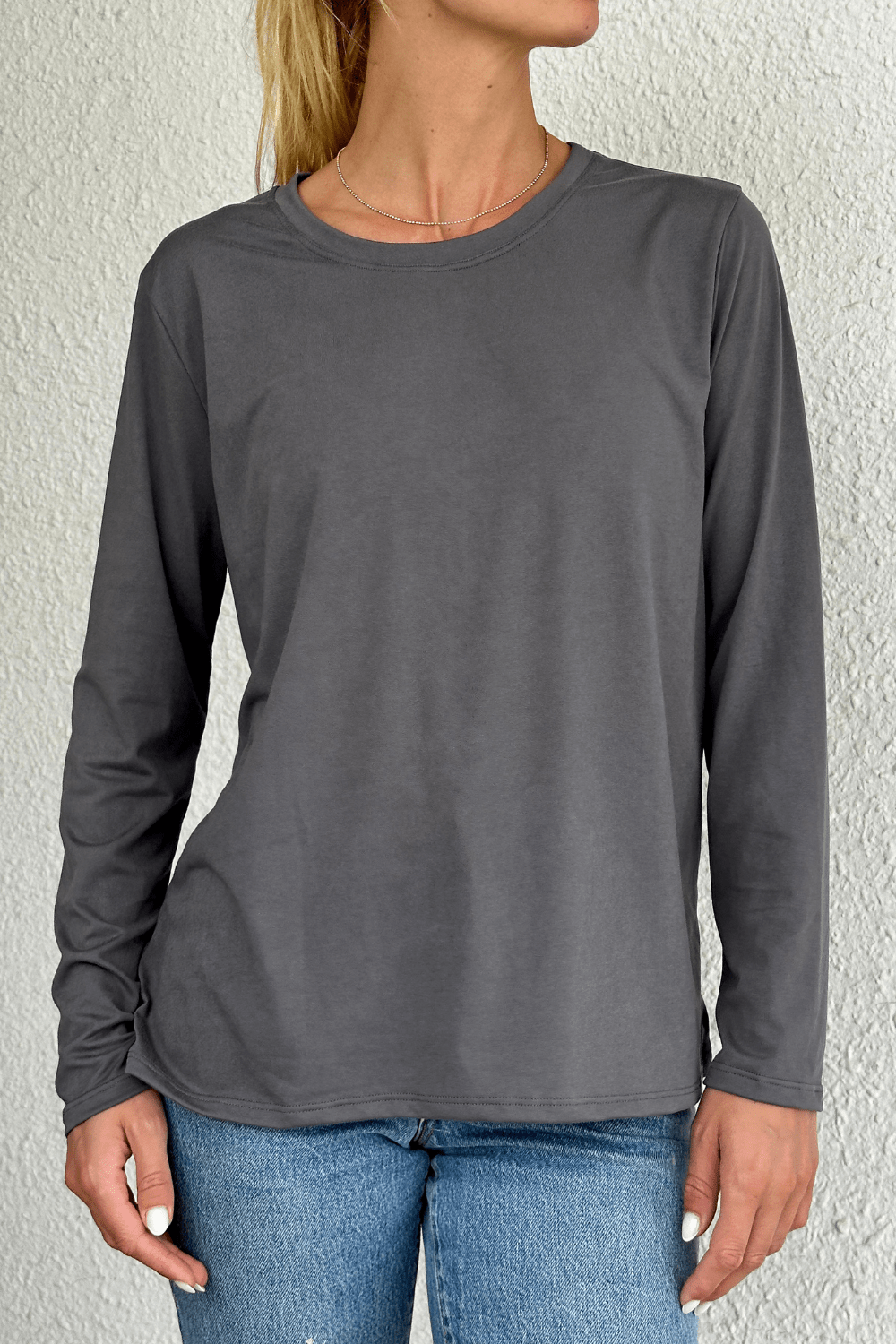 The Suzanne - Classic Fit Long Sleeve - Slate – good hYOUman - YOU The Suzanne - Classic Fit Long Sleeve - Slate – good hYOUman - YOU