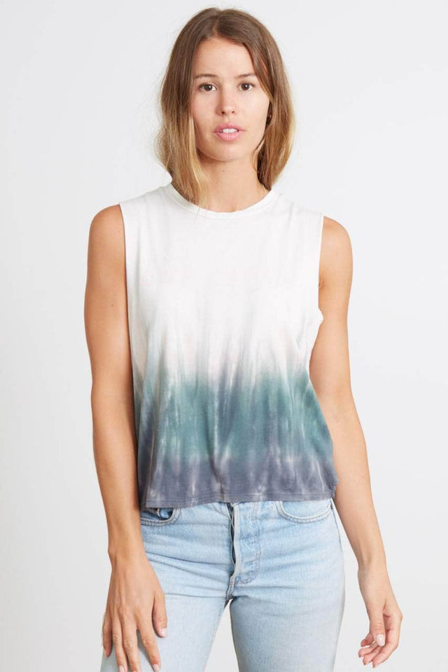 The Lili Active Crop - Everyday Grateful - Laurel Wreath with Bamboo Tie Dye