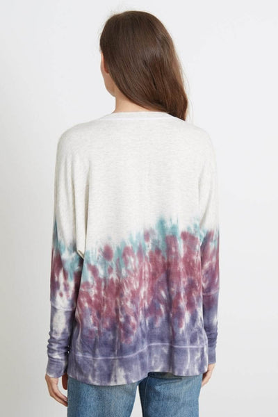 V neck discount tie dye sweatshirt