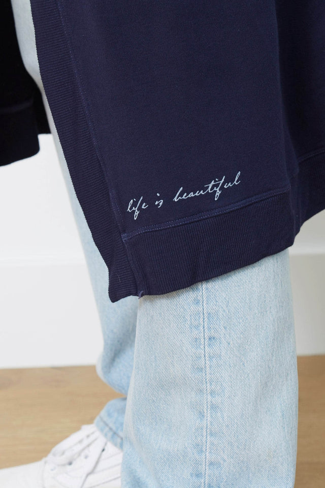 The Emmy Cardigan - Life Is Beautiful - Peacoat