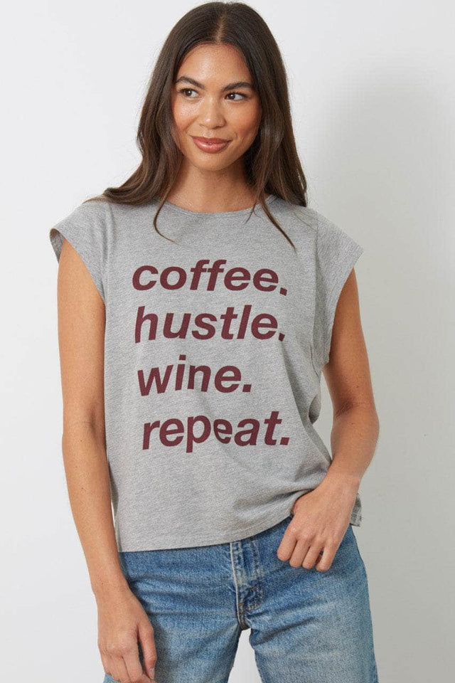 The Cindy - Coffee Hustle Wine - Heather Grey