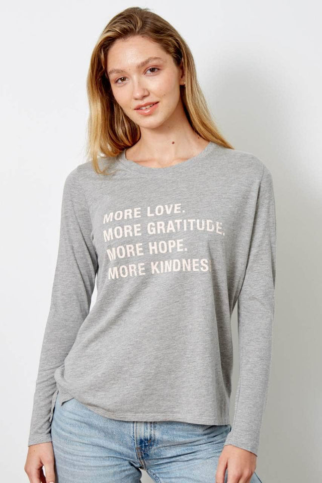 The Suzanne - More Love More Gratitude - Light Heather Grey