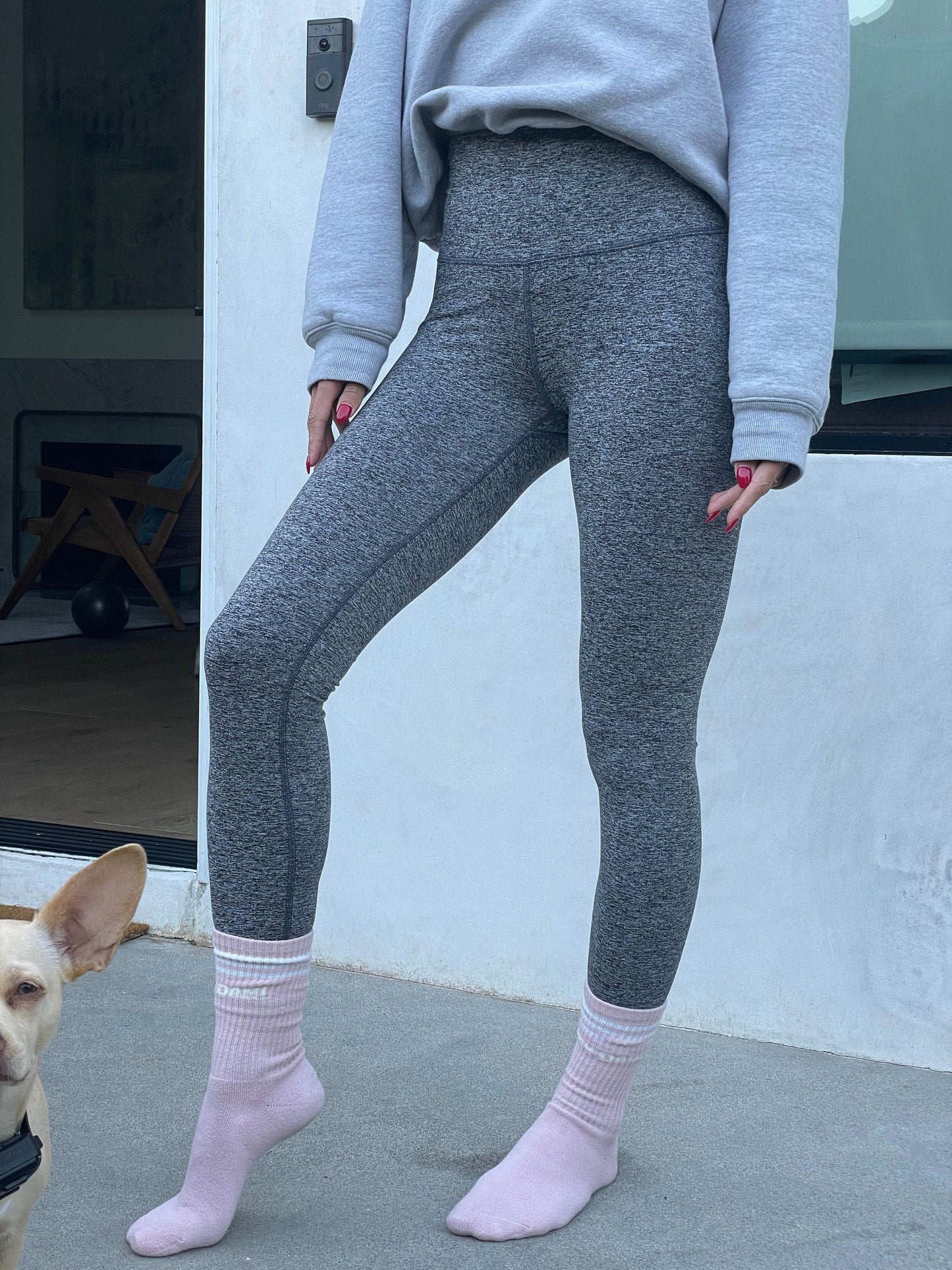 The Jaelynn High-Waist Athletic Legging - Heather Grey
