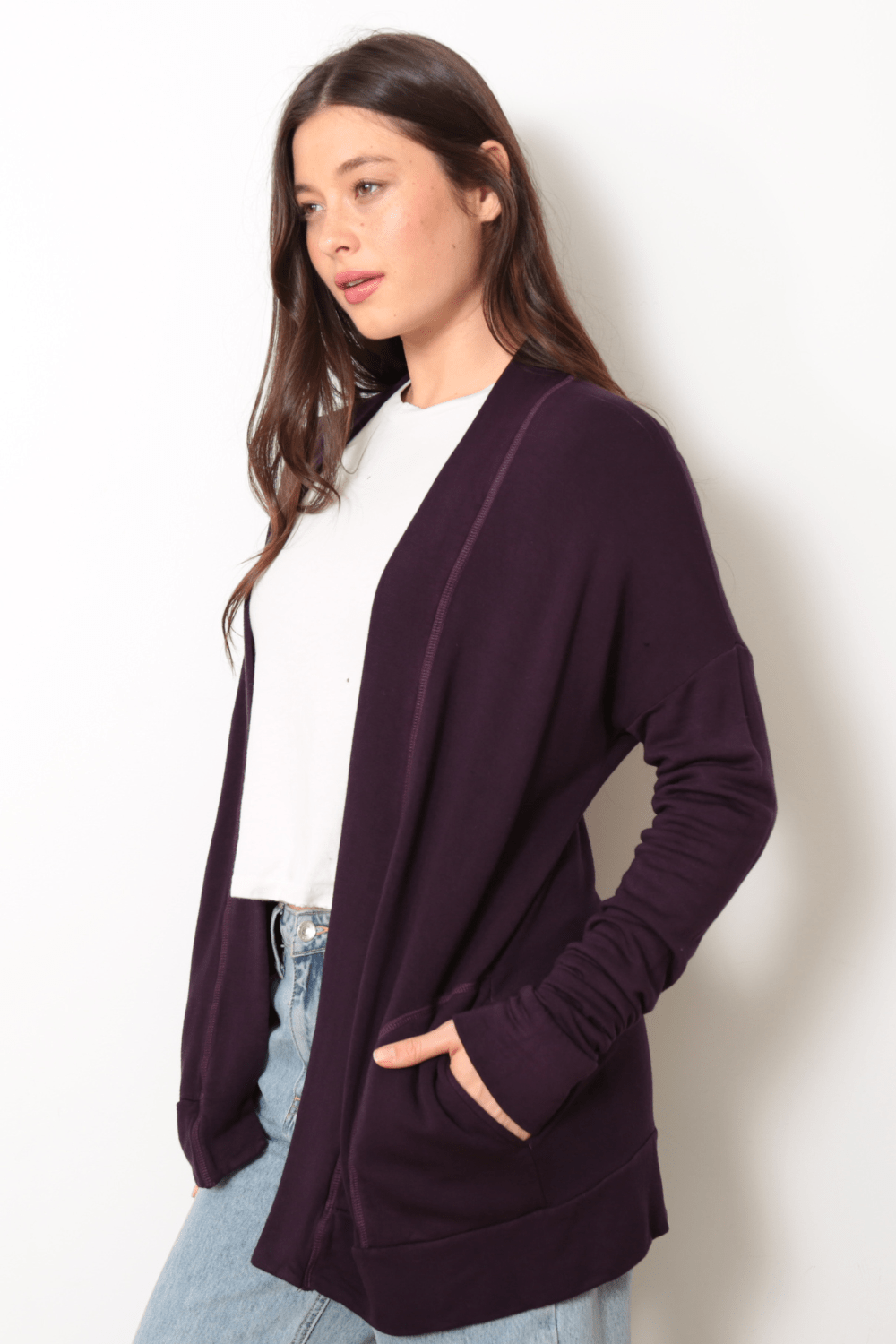 The Juliette - Essential Cardigan -Plum
