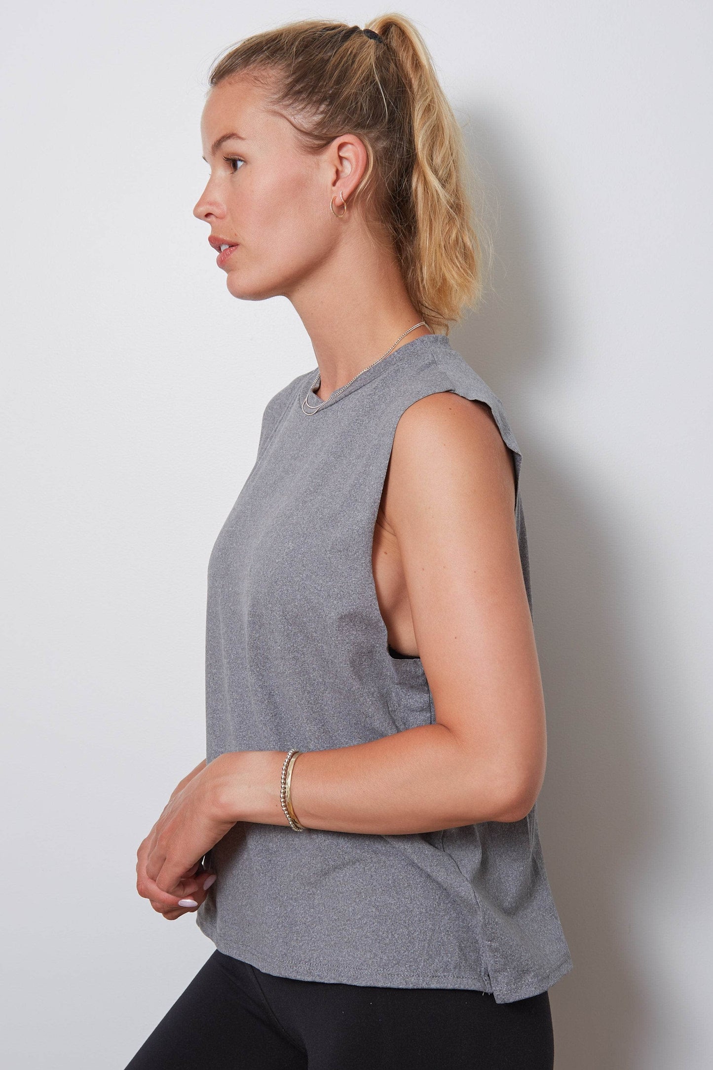 The Lili Active Crop - Heather Grey