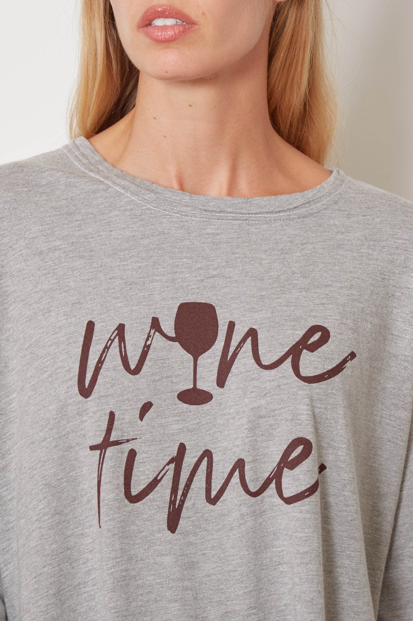 The Shauna - Wine Time - Heather Grey