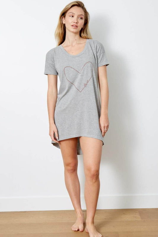 The Margot - Love In Heart - Light Heather Grey