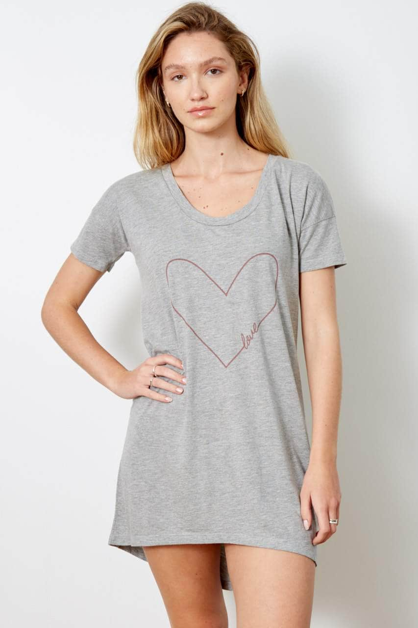 The Margot - Love In Heart - Light Heather Grey