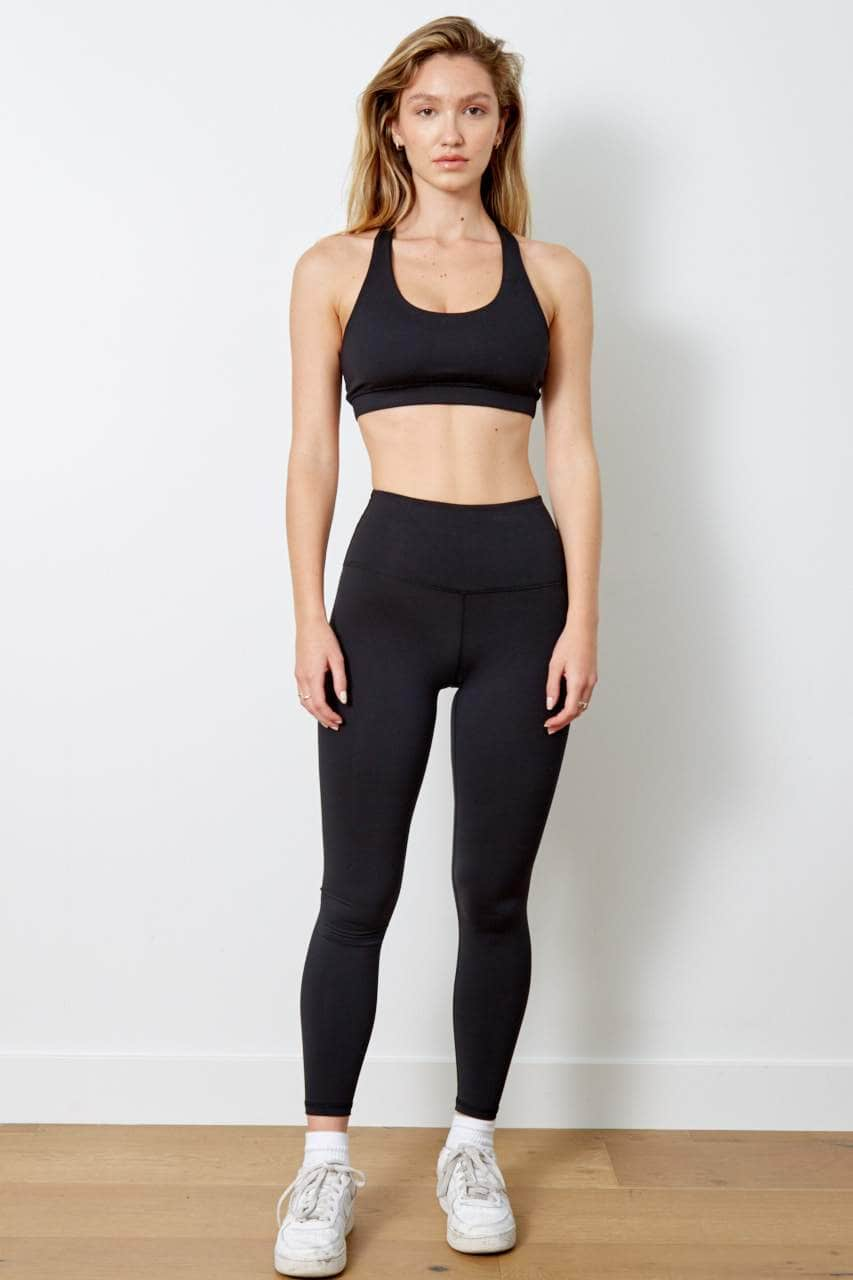 The Jaelynn High-Waist Athletic Legging - Bye - Black Sand