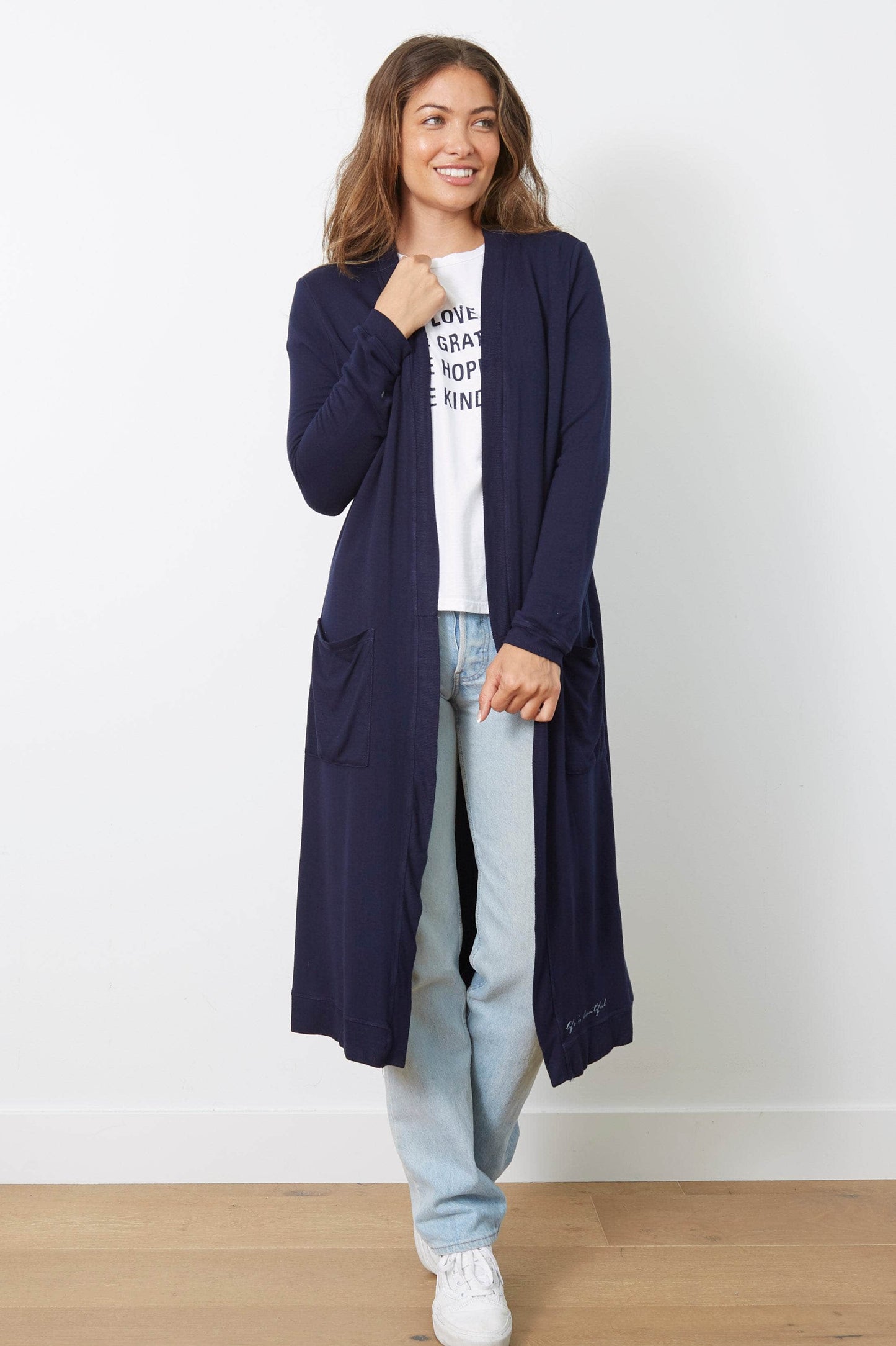 The Emmy Cardigan - Life Is Beautiful - Peacoat