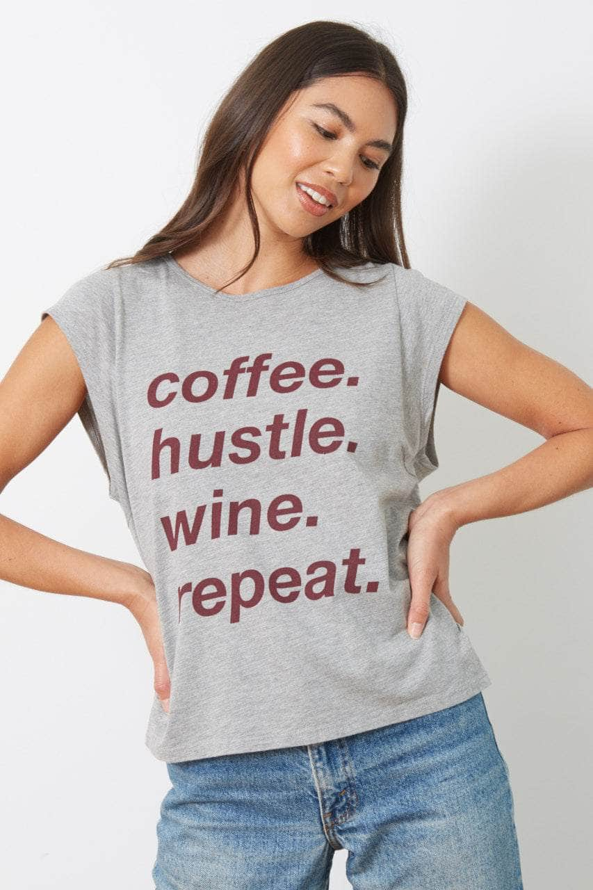 The Cindy - Coffee Hustle Wine - Heather Grey