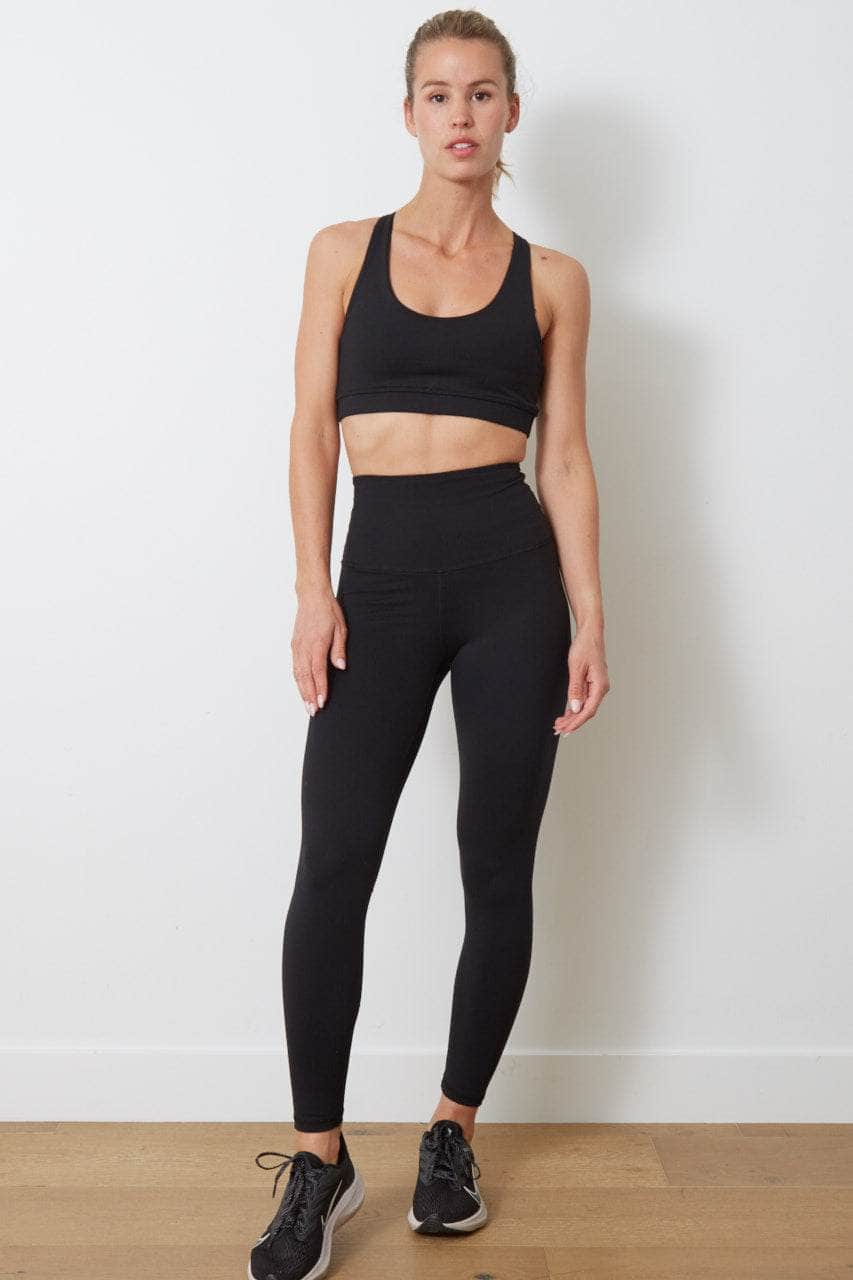 The Jaelynn High Waist Athletic Legging Black Sand