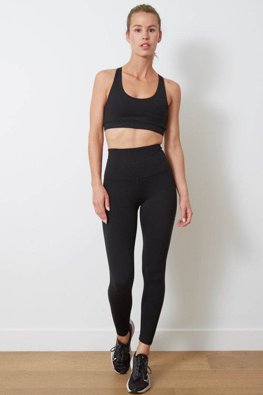 The Jaelynn High-Waist Athletic Legging - Black Sand