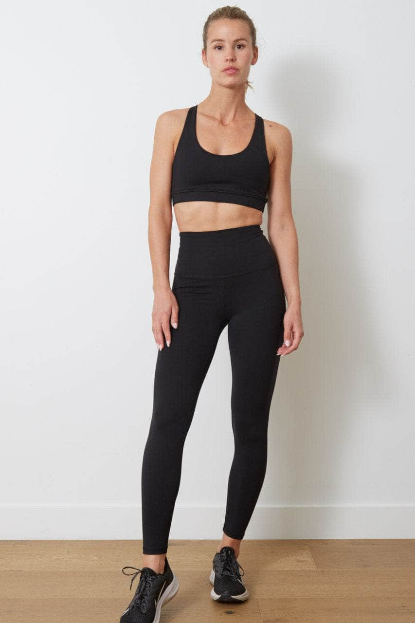 The Jaelynn High-Waist Athletic Legging - Black Sand