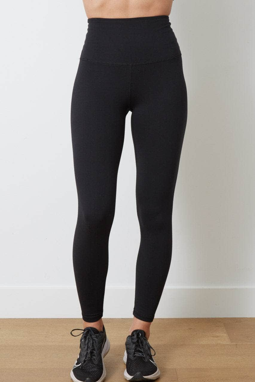 The Jaelynn High-Waist Athletic Legging - Black Sand