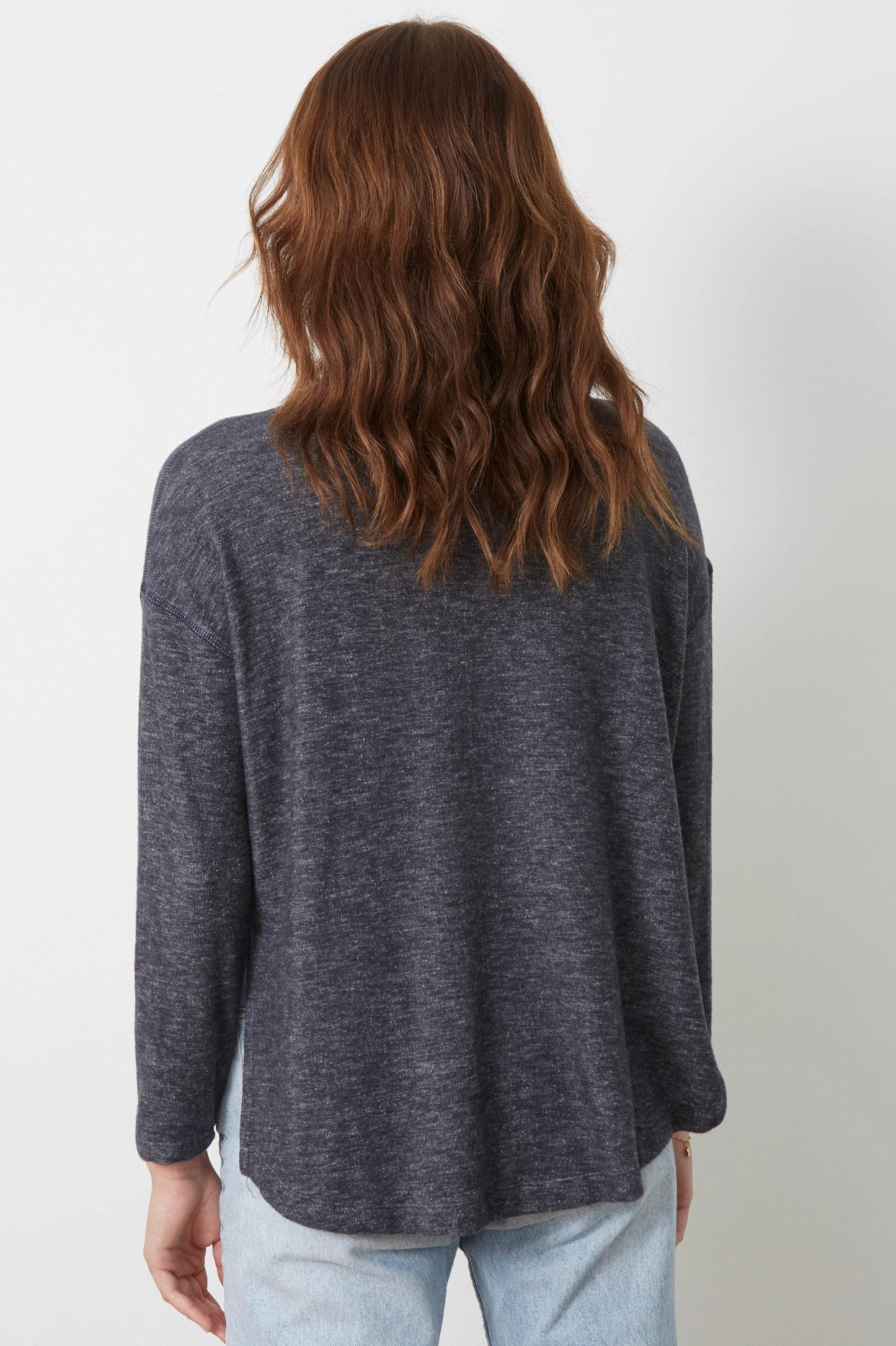 The Shauna - Everyday Basic - Navy Natural in Plated Jersey