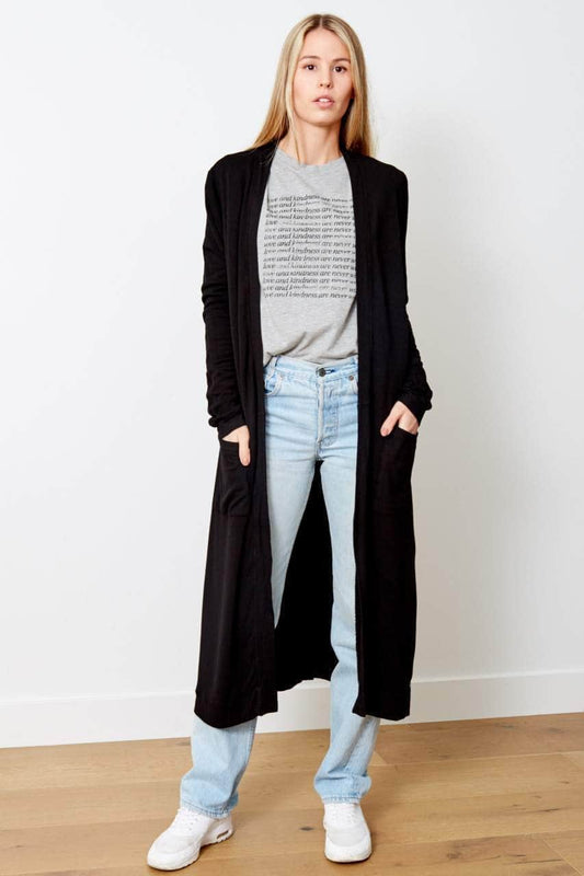 The Emmy Cardigan - Everyday Basic - Black Sand