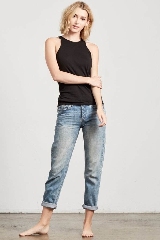 The Shaina - Hi-Neck Tank - Black Sand